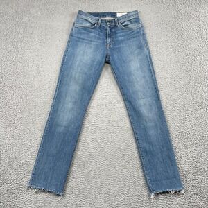 Imogene and Willie Jeans Womens 27 Blue Imogene Slim Raw Hem Stretch Denim Pants